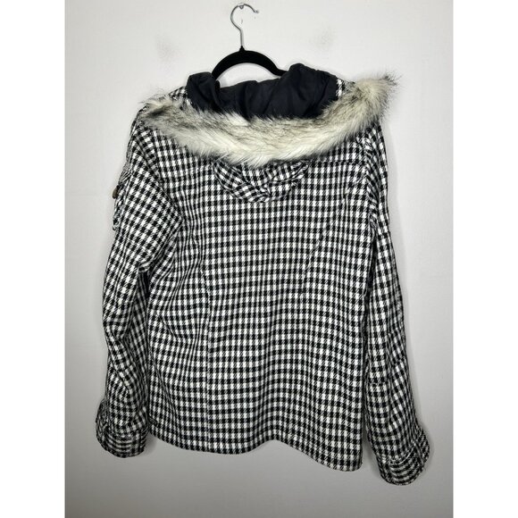 Roxy Women's Black White Hooded Snowboarding/Ski Zipper 5,000 Jacket Size Small - Picture 11 of 16